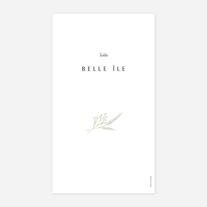 Marque-table mariage Délicats feuillages