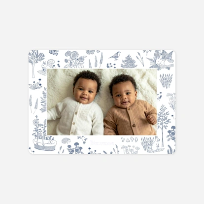 Faire-part naissance Deux petites biches