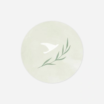 Stickers pour enveloppes baptême Doux médaillon