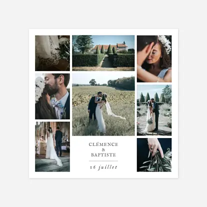 Carte de remerciements Douce pensée