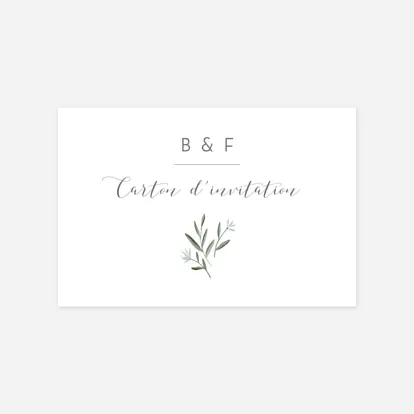 Carton d'invitation Douceur