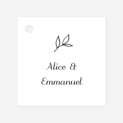 Etiquette perforée mariage Dryade