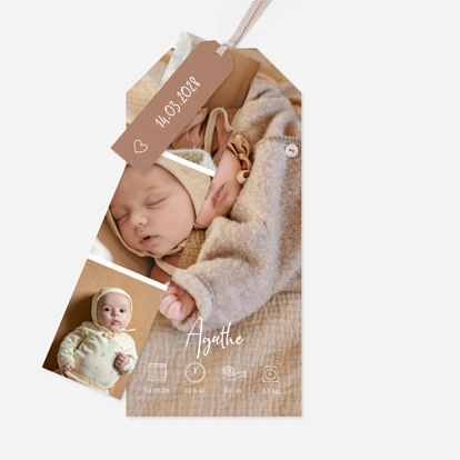 Faire-part naissance Doux baiser