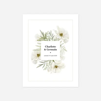 Faire-part mariage Échappée florale