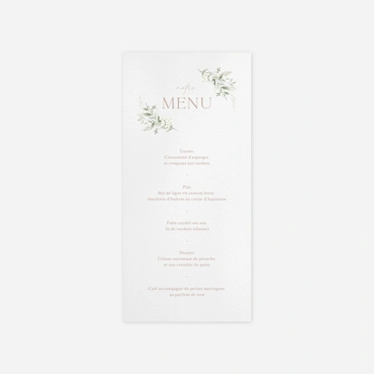 Menu mariage Éclat Naturel