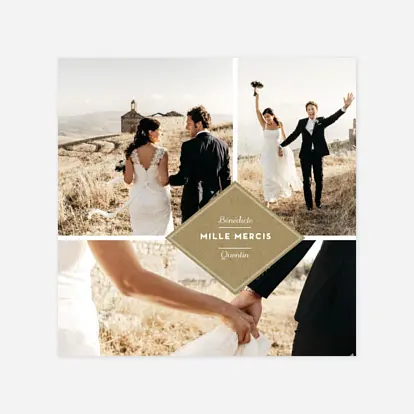 Carte de remerciements Écusson