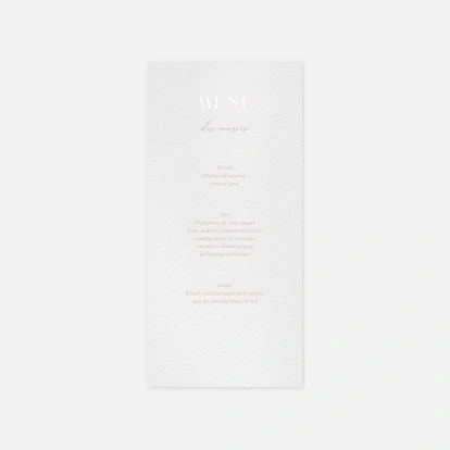 Menu mariage Enfin Nous