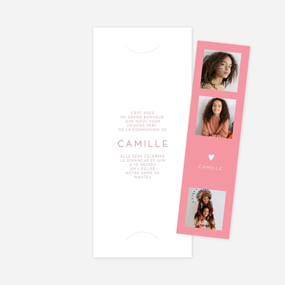 Invitation communion Élégant cœur
