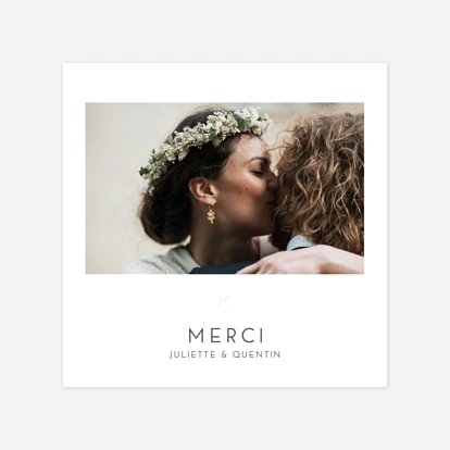 Carte de remerciements Élégant cœur