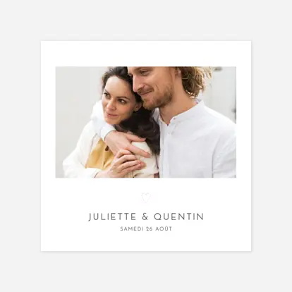 Faire-part mariage Élégant cœur