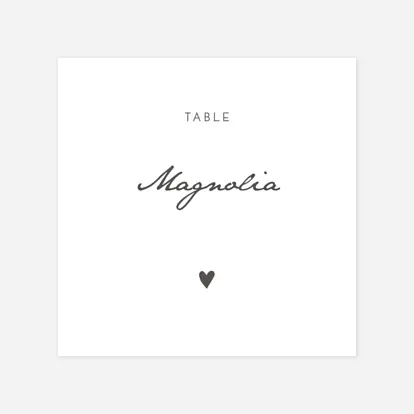 Marque-table mariage Élégant cœur