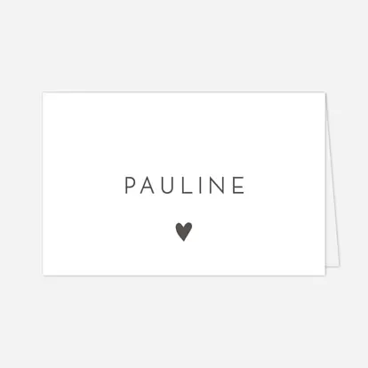Marque-place mariage Élégant cœur