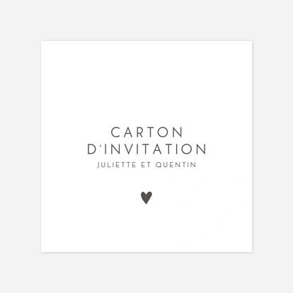 Carton d'invitation Élégant cœur