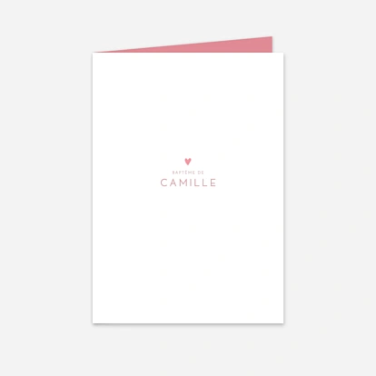 Livret de messe baptême Élégant cœur