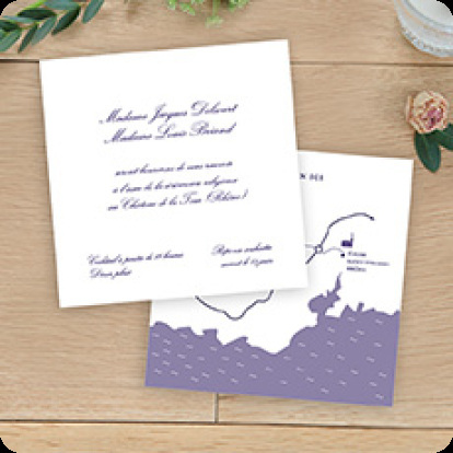 Carte Invitation Mariage Élégant