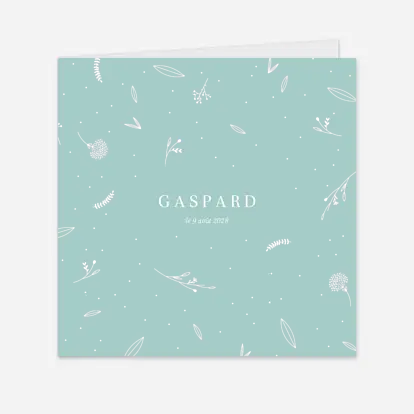 Faire-part naissance Élégant feuillage