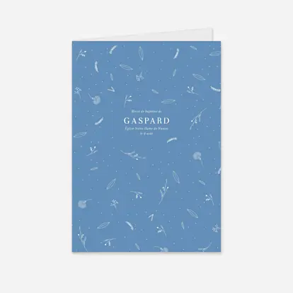 Livret de messe baptême Élégant feuillage