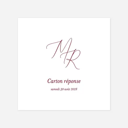 Carton réponse Élégance