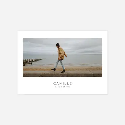 invitation anniversaire Élégant photo portrait