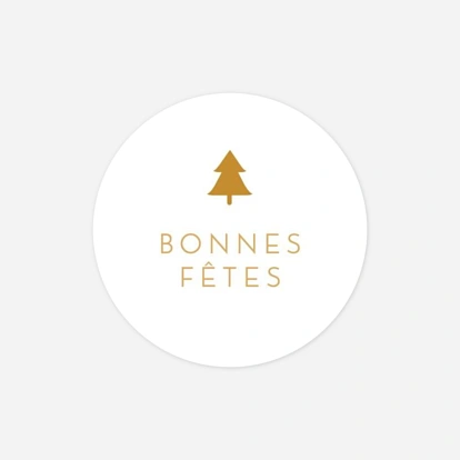 Étiquette cadeau Noël Élégant sapin