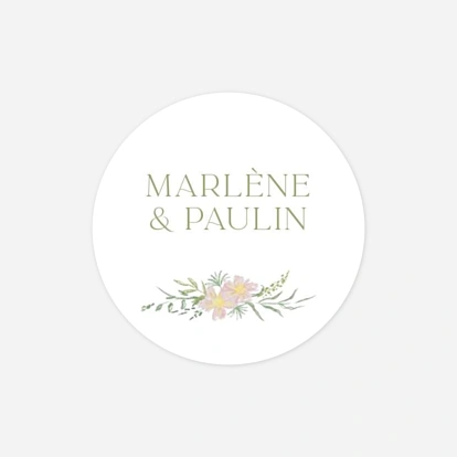 Stickers mariage Élégance végétale