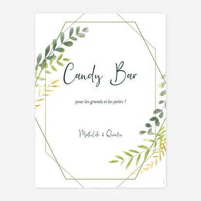 Affiche bienvenue mariage Enchanté