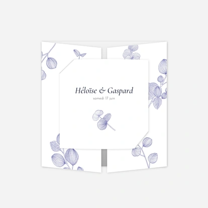 Faire-part mariage Envolée d'eucalyptus