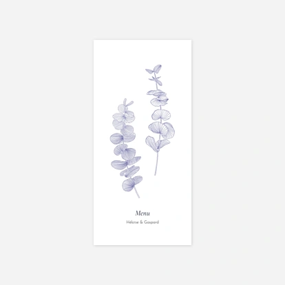 Menu mariage Envolée d'eucalyptus