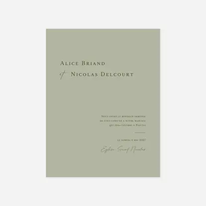 Faire-part mariage Engagement