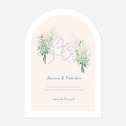 Faire-part mariage Esquisse florale