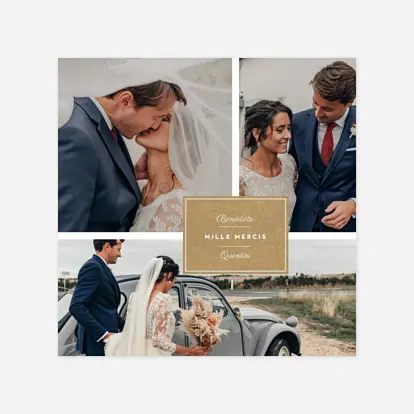 Carte de remerciements Étiquette 