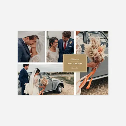 Carte de remerciements Étiquette 