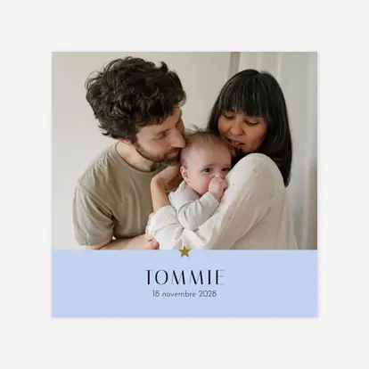 Faire-part naissance Etoile d'or