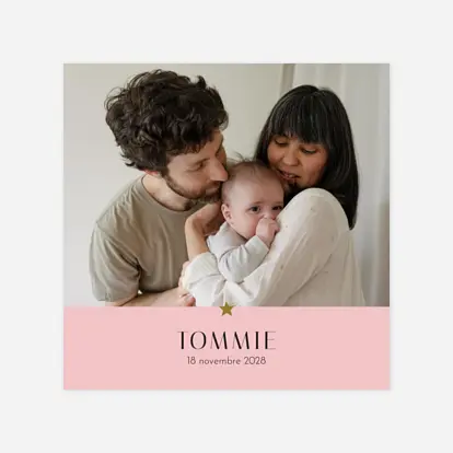 Faire-part naissance Etoile d'or
