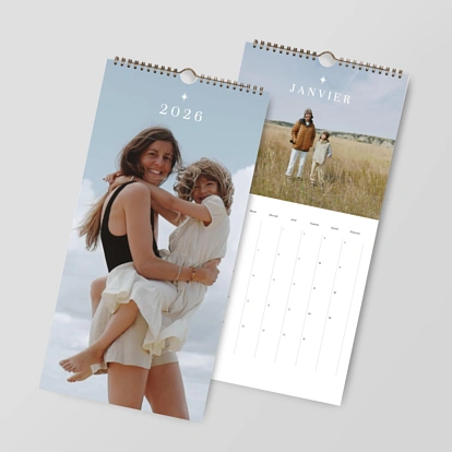 Calendrier mural cases personnalisables Étoile du Nord