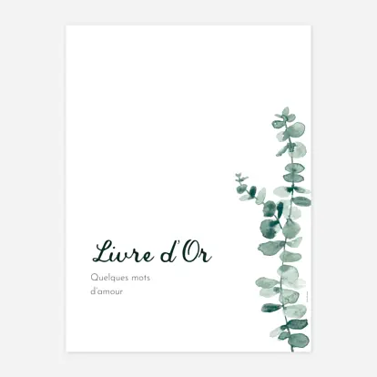 Affiche bienvenue mariage Eucalyptus