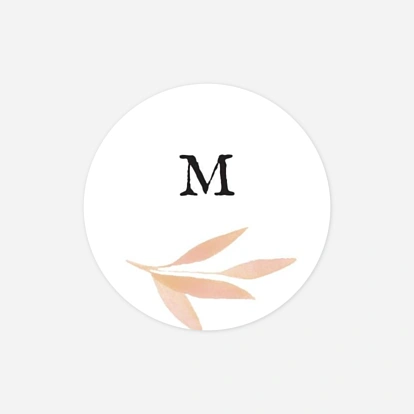 Stickers naissance Feuille aquarelle