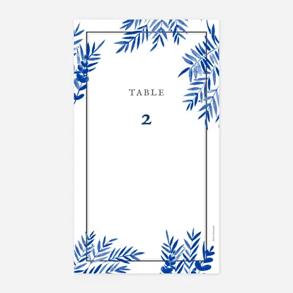Marque-table mariage Feuillage