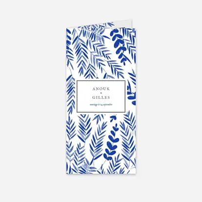 Menu mariage Feuillage