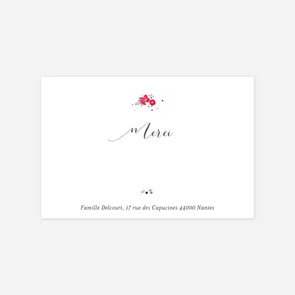 Carte Correspondance Fleurs graphiques