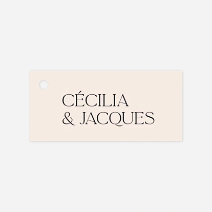Etiquette perforée mariage Fleur minimale