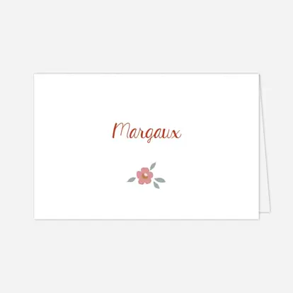 Marque-place Baptême Flora