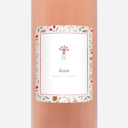 Étiquette pour bouteille Flora