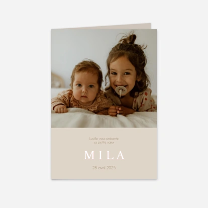 Faire-part naissance Fratrie
