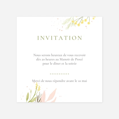 Carton d'invitation Gaieté
