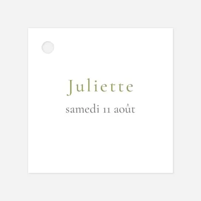 Etiquette perforée baptême Gaieté