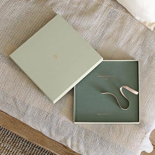 Coffret album photo Coffret de présentation carré
