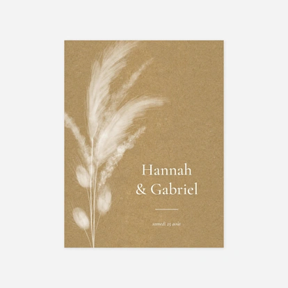 Faire-part mariage Graminées