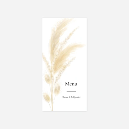 Menu mariage Graminées