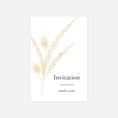 Carton d'invitation Graminées